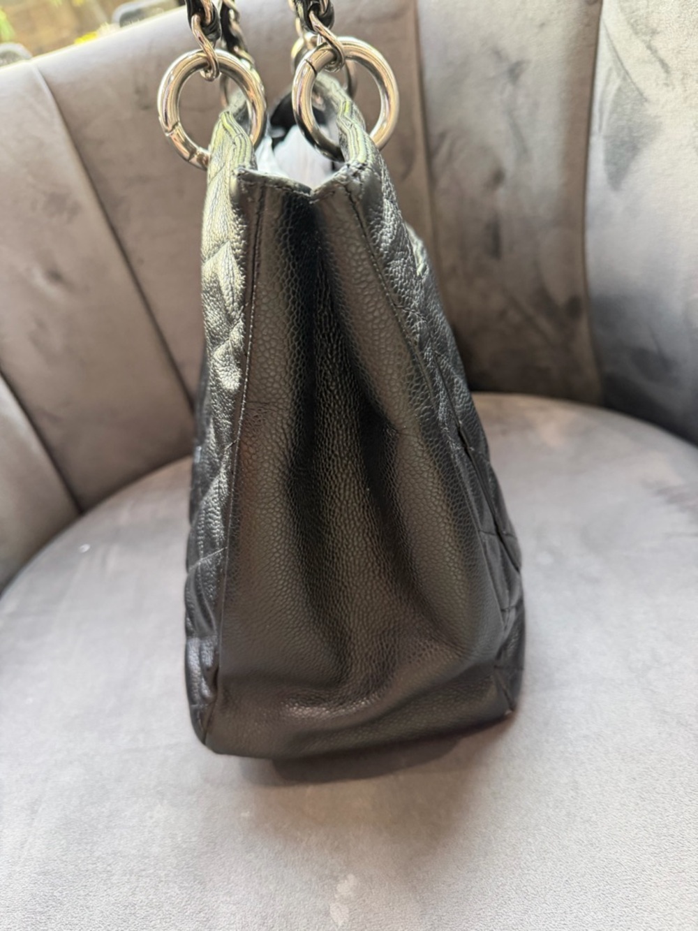 CHANEL Caviar Grand Shopping Tote GST Black - Picture 6 of 14